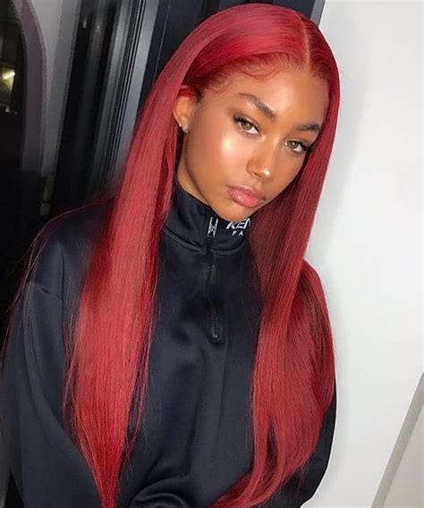 red human hair lace wigs